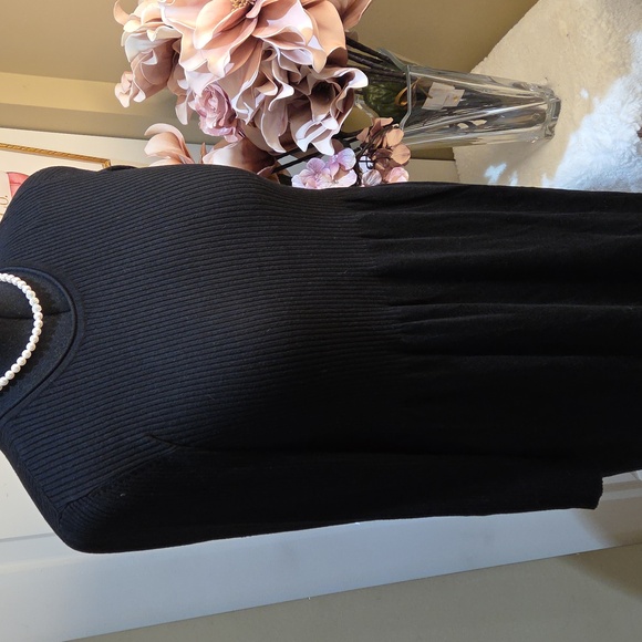 Nwt 1X Only Carmakoma Chic Black Long Sleeve Midi Dress Streach - Picture 5 of 14